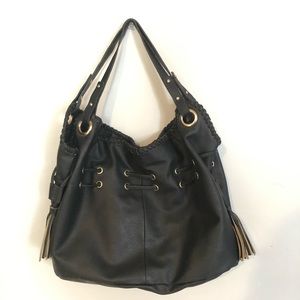 Boho Black shoulder bag